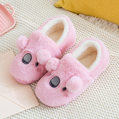 Women's Cute Thick Bottom Non-slip Plush Cotton Slippers