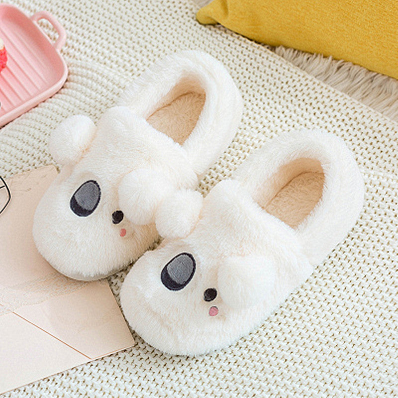 Women's Cute Thick Bottom Non-slip Plush Cotton Slippers